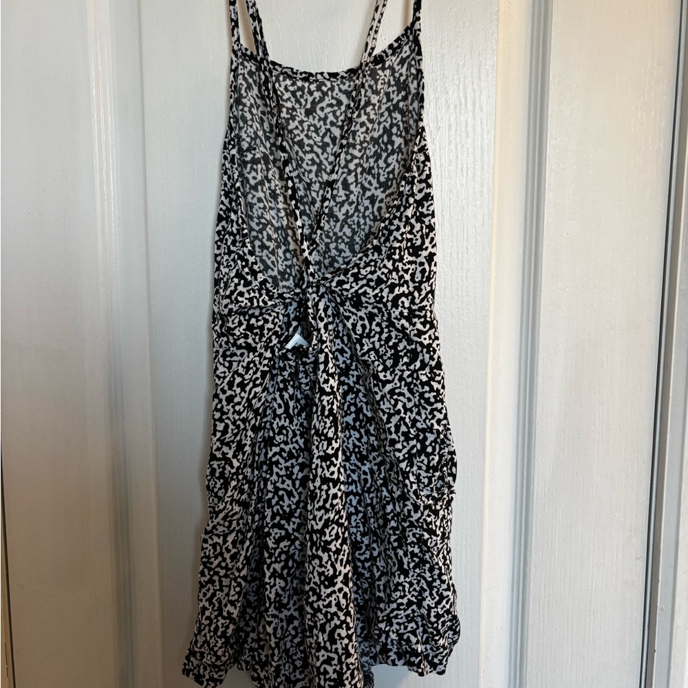 American Apparel Black and White Patterned Jumpsuit